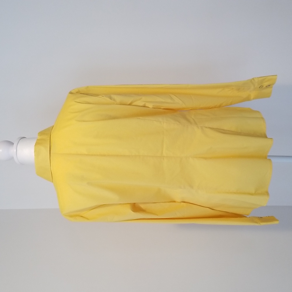 NWT! NY&Co Yellow Stretch Button Down Shirt - Picture 3 of 6